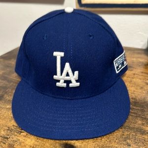 Los Angeles LA Dodgers New Era Fitted Hat sz 7 3/8 MLB